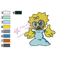 Funny Maggie Simpsons Embroidery Design